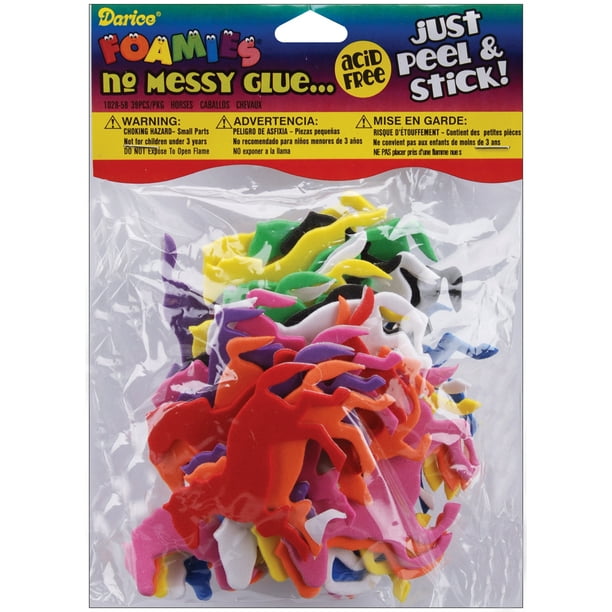 Foam Stickers Horses, 39pk