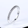thumbnail image 4 of ZHOUYANG-Anillos para mujer, sortija de compromiso y boda, micro pavé de cristal de zirconia cúbica de color plateado, joyería delicada y elegante, todos los tamaños, 4 of 4