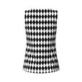 thumbnail image 5 of Sigee Black And White Diamonds for Women's Workout Tank Top,Running Tank Tops,Sleeveless Gym ClothesSmall, 5 of 8