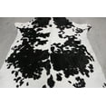 thumbnail image 3 of Black & White Speckled Cowhide Rug â€“ XL (7'x6' Ft) Premium Cow Hide Rug, 3 of 7