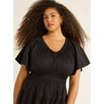thumbnail image 3 of Free Assembly Women's A Line Sundress V Neck Tiered Dress, 3 of 4