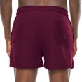 thumbnail image 2 of QPNGRP Mens 5 inch Beach Shorts Swim Trunks Stretch Running Shorts Quick Dry Swim Shorts with Zipper Pockets Wine 32, 2 of 6