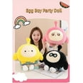thumbnail image 4 of 13.7inch Cute Cartoon Egg Doll Party Game Plush Stuffed Toy Doll, Children's Game Plush Toys with Different Characters (Black), 4 of 4