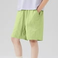 thumbnail image 2 of Odeerbi 3-14 Años Niños Niñas Verano Workout Athletic Deportes Bermudas Pantalones Cortos Primavera Color Sólido Pantalones Cortos, 2 of 7