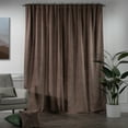 thumbnail image 2 of 3S Brother's Solid Luxury Matte Velvet Soft Curtains Set of 2 Panels Hanging Back Tap & Rod Pocket Home Décor Bedroom Kitchen Office Windows Room Darkering ( Pale Taupe-52"x84"), 2 of 6