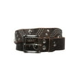 thumbnail image 2 of 1 1/2" Snap On  Skull Metal Studded Distressed Leather Belt, 2 of 4