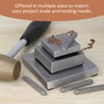 thumbnail image 7 of The Beadsmith Steel Bench Block – 4" x 4" x 0.67" Metal Block for Jewelry Making w/ Rubber Feet, 7 of 7
