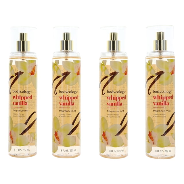 Fragrance Mist Bodycology Whipped Vanilla, 240 ml, para mujer, paquete de 4