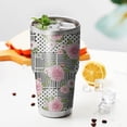 thumbnail image 4 of 30oz Pioneer Flower Floral Print Pattern Tumbler, Double Wall Vacuum Insulated Cup, BPA-Free Leak Proof Lid & Reusable Straws, Hot 12h, Cold 34h, 4 of 6