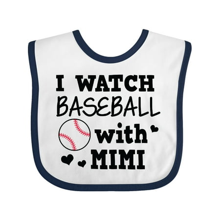 

Inktastic I Watch Baseball with My Mimi Gift Baby Boy or Baby Girl Bib