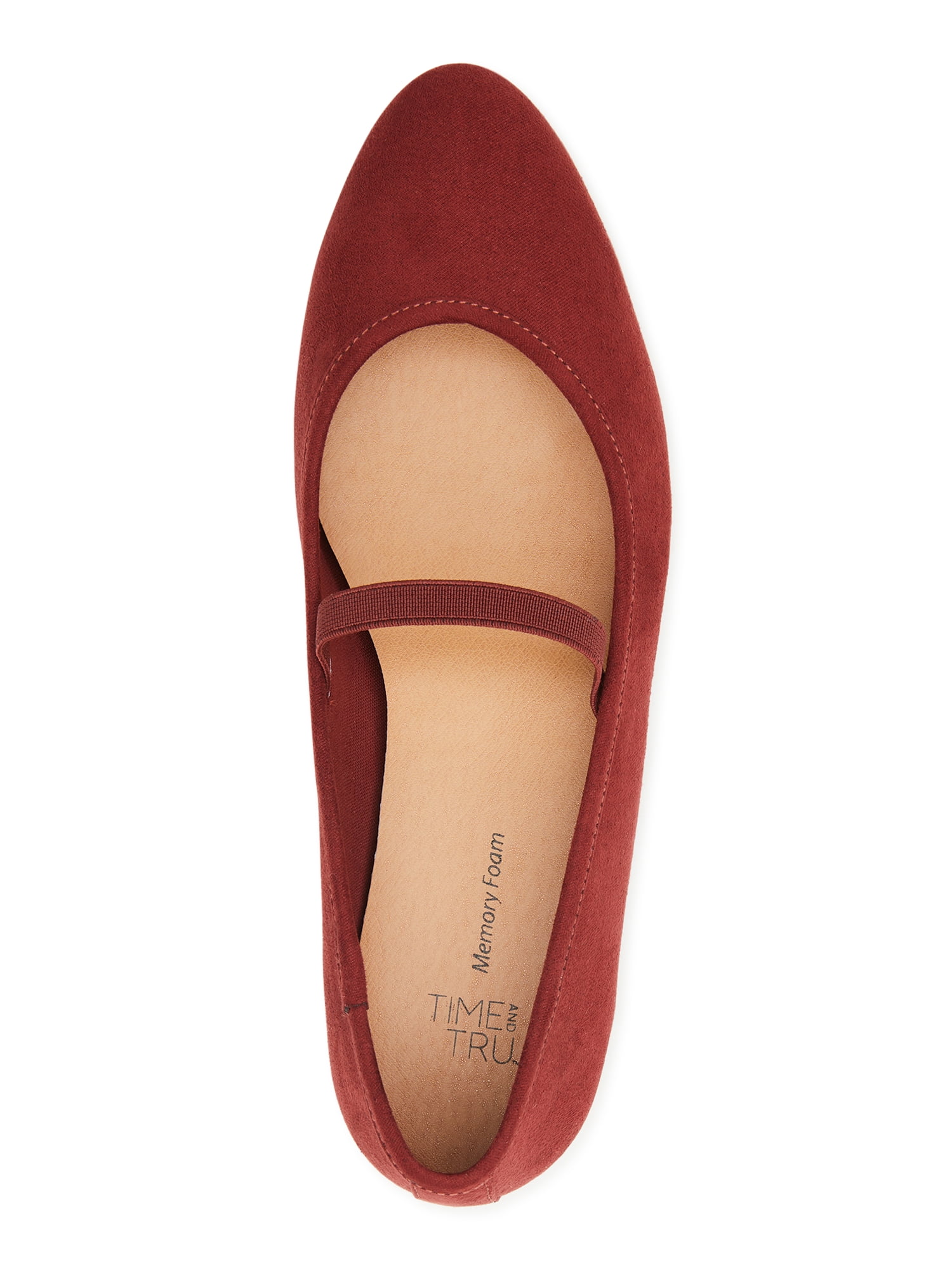 Time and Tru Women's Microfiber Ballet Flats