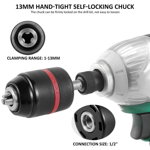 Mandrin Autoserrant Mandrin 1/2-20unf Mandrin Perceuse Sans Clé 1/2-20UNF - Serrage Auto 2-13mm - Pour Perceuse Sans Fil Mandrin 2-13mm Mandrin Parkside Mandrin Autoserrant Mandrin 1/2-20unf Mandrin Perceuse Sans Clé 1/2-20UNF - Serrage Auto 2-13mm - Pour Perceuse Sans Fil Mandrin 2-13mm Mandrin Parkside