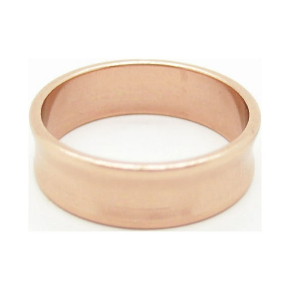 Size 7 Solid copper band ring CR041-1/4" wide.