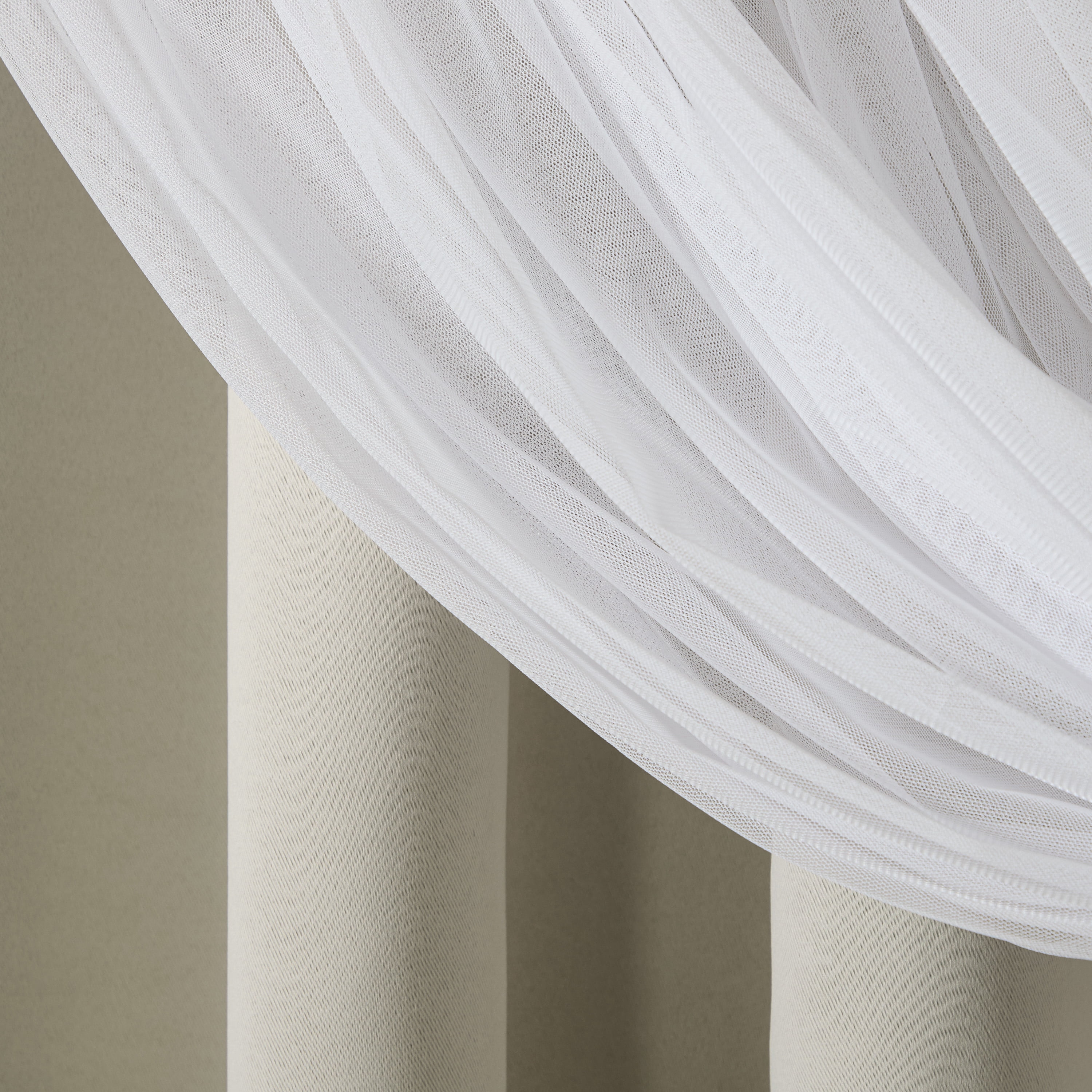TOWN & COUNTRY LUXE Talia Double Layer Indoor Curtains, Sheer and Room Darkening Blackout, Grommet Top, Energy Efficient, 2-Pack Set, 52"x96", Cloud Grey