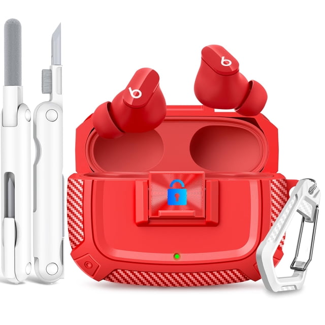 Funda Protectora con Cerradura joremx para Beats Studio Buds Plus Roja