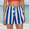 thumbnail image 2 of Striped Shorts for Women 2026 Summer Casual Lightweight Elastic Waist Color Block Beach Shorts Loungewear, 2 of 3