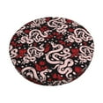 thumbnail image 6 of Uemuo Snake And Rose Pattern Round Bar Stool Seat Covers Washable Stool Cushion Slipcover Elastic Bar Chair Covers-, 6 of 7