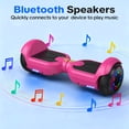 thumbnail image 2 of HOVERSTAR Hoverboard Tout-Terrain 6 Pouces pour Enfants et Adultes, Trottinette Électrique Auto-Équilibrée à Deux Roues avec Roues à DEL Clignotantes, Vitesse Maximale de 15 Km/h, Lumière à DEL, Certifiée UL 2272 (Rose), 2 of 7
