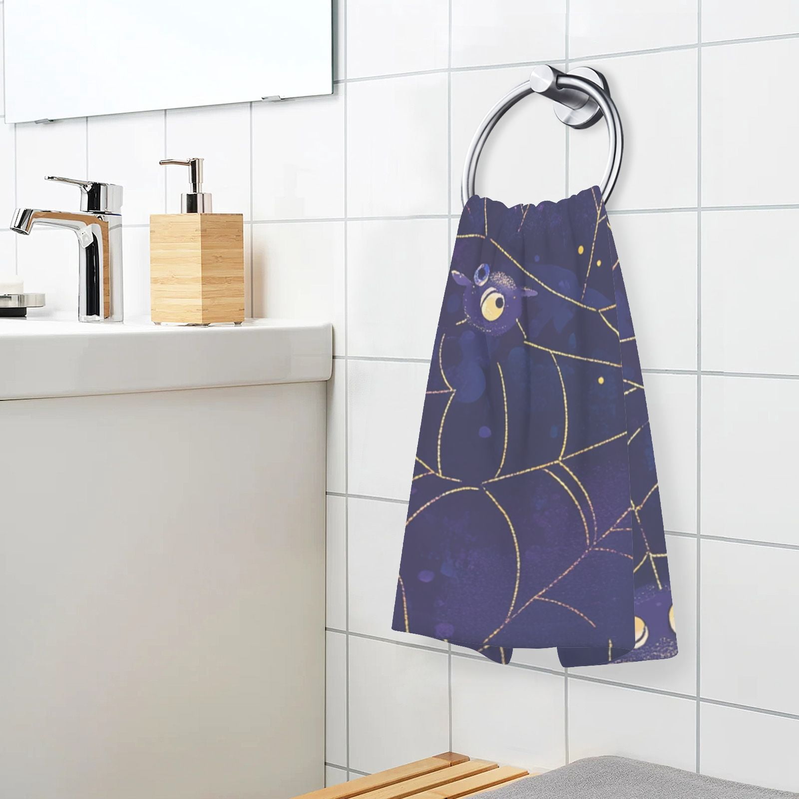 Spiders Webs Hand Towels Cotton Bath Towels Large Face Towels Absorbent for Bathroom 2 Packs