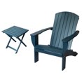 thumbnail image 2 of RSI  RSI-AC-NB-T Riverstone Solid Cedar Adirondack Extra Wide Chair with build in bottle opener &  matching folding table   - Navy, 2 of 3