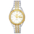 thumbnail image 1 of Seiko Reloj 5 Automático de Acero Inoxidable Bicolor con Esfera Blanca, Modelo SNKL24, SNKL24J1 y SNKL24J para Hombre., 1 of 2