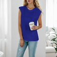 thumbnail image 2 of Unir Women's Casual Sleeveless Tank Top, Loose Fit Crew Neck Basic T-Shirt, 1 Piece, M-XXL Plus Size Friendly, 2 of 7