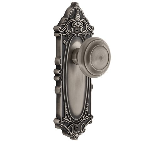 Grandeur 807900 Grande Victorian Solid Brass Rose Dummy Knob Set - Nickel