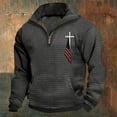 thumbnail image 2 of MSJUHEG Hoodies For Men Zip Up Hoodie Men'S Casual Zippered Collar Flag Printed Sweatshirt Hoodie Gray L, 2 of 4