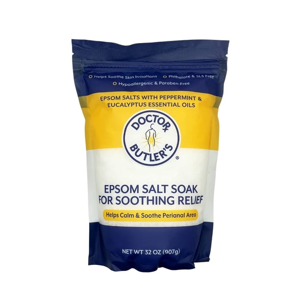 Doctor Butlerâs Sel d'Epsom pour Trempage – Sels de Bain Assis pour le Soulagement des Hémorroïdes pour Hommes et Femmes, Apaise et Offre un Soulagement Naturel Liés aux Hémorroïdes (32 oz)