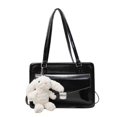 thumbnail image 5 of Bolso de mano de color sólido con textura de alta calidad para mujer, mochila de gran capacidad, elegante y versátil, 2025, 5 of 5