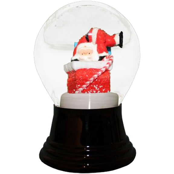Alexander Taron 5" Perzy Medium Santa in Chimney Christmas Snow Globe