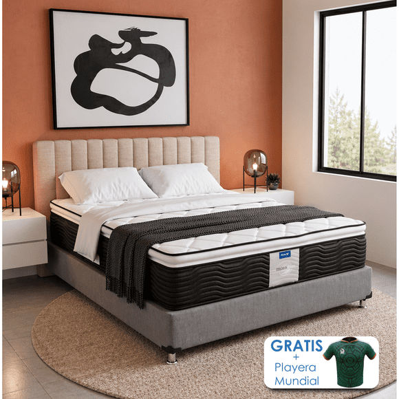 Colchón Matrimonial Restonic Mooncare 2 Almohadas Blanco