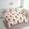 thumbnail image 3 of Manfei Gingerbread Man Bedding Comforter Set 7pcs for Teens, Merry Christmas Queen Bedding Sets, Princess Cartoon Bowknot Reversible Queen Sheet Sets, Breathable Home Decor, 3 of 7