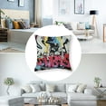 thumbnail image 5 of Pattern pillow cushion cover, hip-hop street culture Harlem New York City wall graffiti art spray art image, decorative square feature pillow cover 1 Set of 2, Various Sizes, 5 of 7