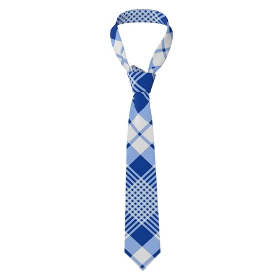 Men's Tie, Checkered Texture Floral Printed Tie Fashionable Wedding Party Best Man Suit Tie Work Tie Male Birthday Gift
