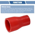 thumbnail image 4 of Unique Bargains 1 Pcs 25-38mm 0.98"-1.50" ID 76mm 2.99" Length 0° Red Car Silicone Hose, 4 of 7