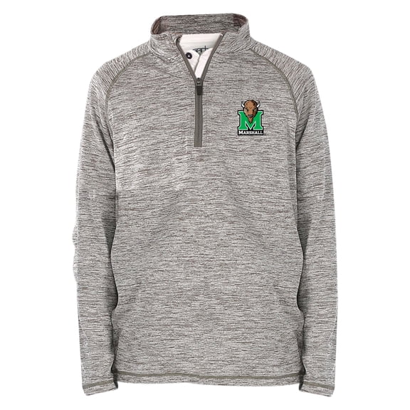 Youth Garb  Gray Marshall Thundering Herd Matthew Quarter-Zip Top