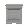 thumbnail image 3 of Aukfa 2-Drawer Nightstand, Mid-Century Modern Wood Bedside Table for Bedroom/Living Room/Guest Room,Gray, 3 of 8