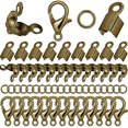 thumbnail image 2 of 650PCS Jewelry Making Accessories Set Including 200 Bead Crimp Covers, 200 Fold Over Cord End Caps, 200 Open Jump Rings and 50 Lobster Claw Clasps (Bronze), 2 of 4