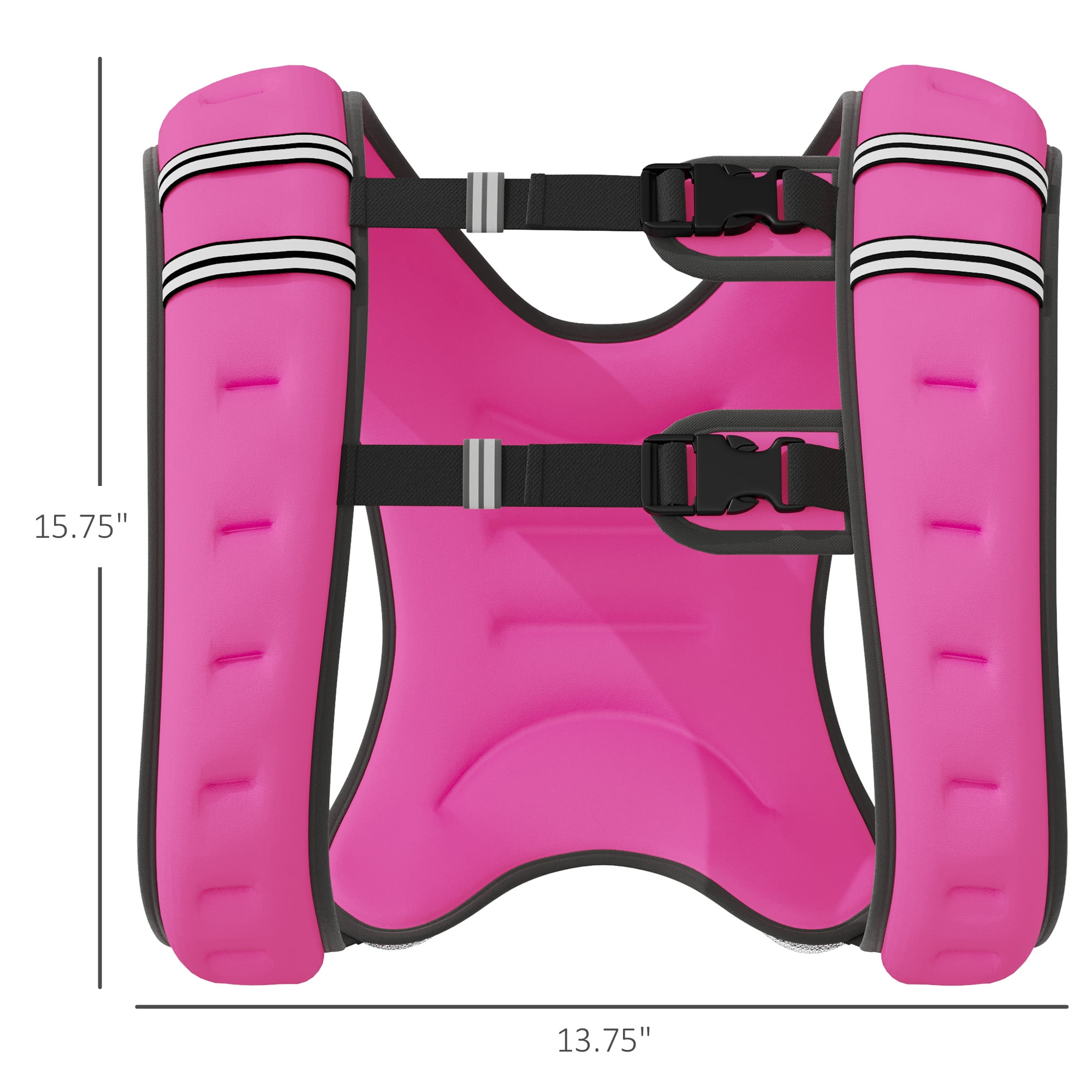 Soozier Weight Vest Workout Equipment Adjustable 17.6lbs Weighted Vest for Men Women, Pink