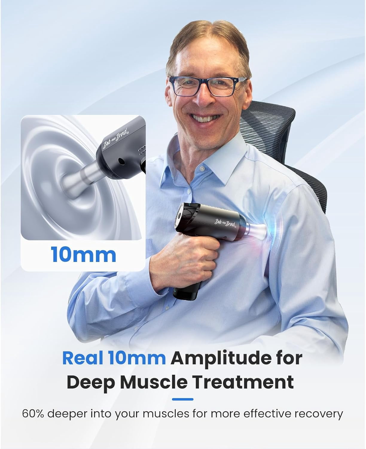BOB AND BRAD T2 Max Massage Gun with Metal Head,Professional Muscle Massage Gun Portable