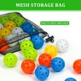 thumbnail image 3 of 50 Pack Plastic Golf Balls Practice Limited Flight Golf Training Ball Hollow Swing Practice Indoor Golf Balls with Mesh Drawstring Bag for Backyard Driving Range or Outdoor, 3 of 7