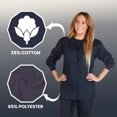 thumbnail image 6 of Women's Warm Up Medical Scrub Jacket (Dark Navy, Medium), 6 of 7