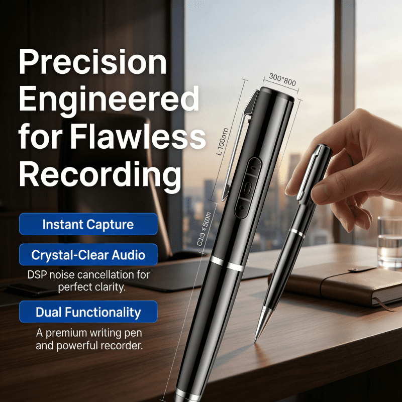 128GB Digital Voice Recorder - AI Voice Activated Audio Recorder with Noise Reduction, Portable Recording Device for Meetings, Lectures and Interviews,