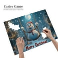 thumbnail image 4 of 500 PCS 500 piece puzzle for adults Snowman swings on the swing,Vibrant Design,Enjoy the puzzle solving process,Funny Snowman Wooden High difficulty puzzle 500 Piece,Gifts for Friends and Family, 4 of 6