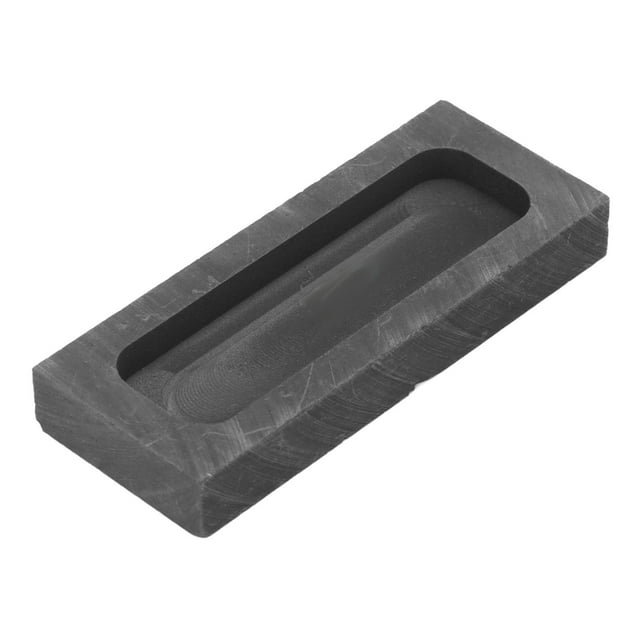 Molde de Lingote de grafito ANGGREK Previene La Corrosión Crisol de Alta Estabilidad Térmica Rectangular
