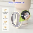 thumbnail image 4 of 2 PCS 30 Oz Replaceble Tumbler Flip Straw Lid for Stanley,Lid Replacement for Stanley Quencher,Lid Replacement for Stanleys,Spill Proof Splash Reusable Tumbler Cover (AC), 4 of 8