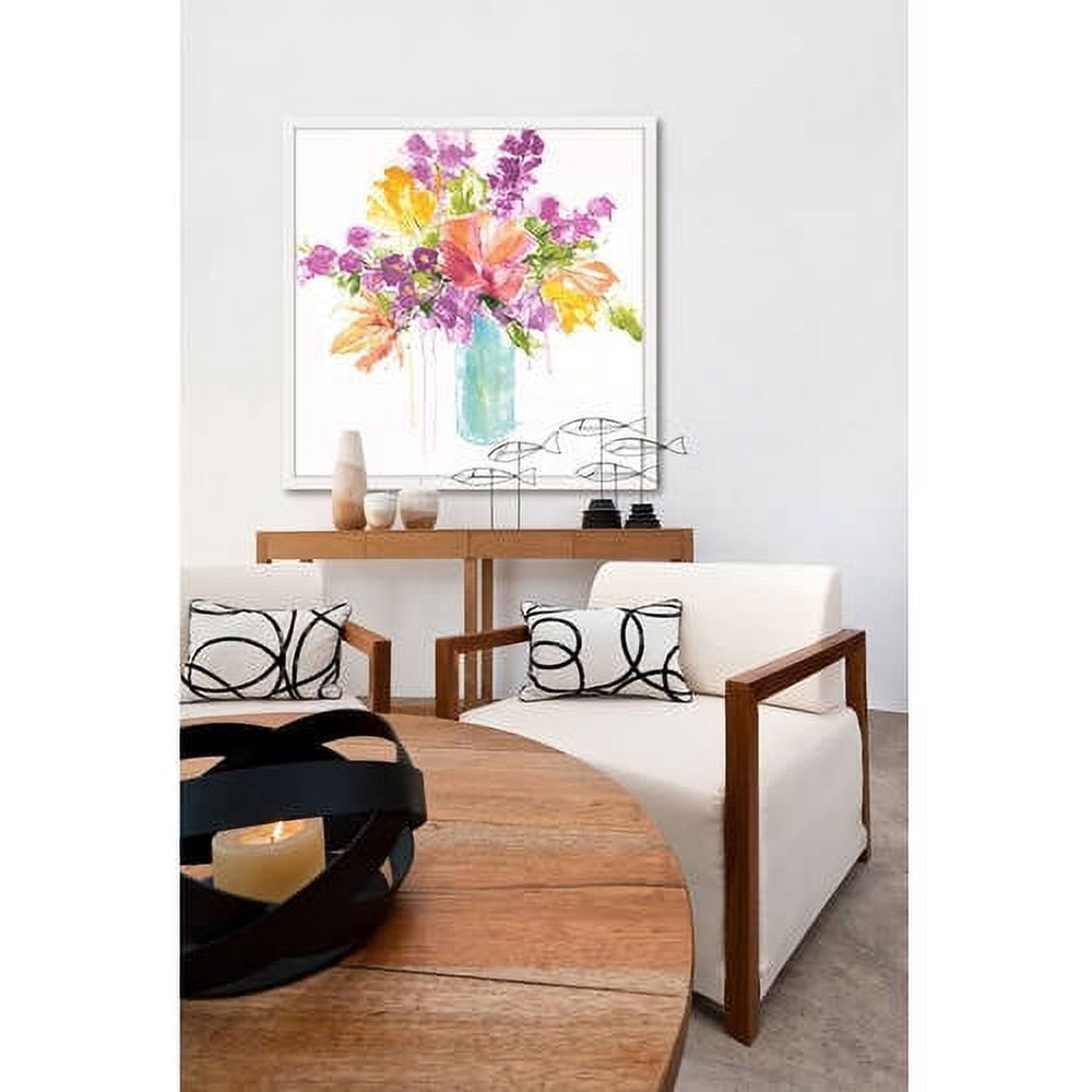 Marmont Hill - "Tropical Blooms" by Julie Joy Framed Painting Print