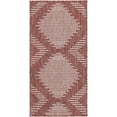 thumbnail image 2 of Unique Loom Outdoor Modern Collection Area Rug - Tambor (2' x 4' Runner Rust Red/Ivory), 2 of 6