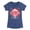 HEATHER NAVY, variant on Instant Message - Baseball Cleveland - Youth Girls Fitted Short Sleeve T-Shirt
